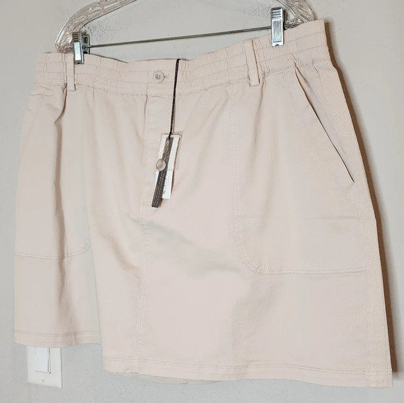 NWT Michael Stars Stretch Twill Beige Monroe Mini Skirt plus size 3X - Picture 16 of 16
